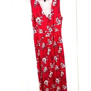 41 Hawthorn Red Floral Wrap Maxi Dress